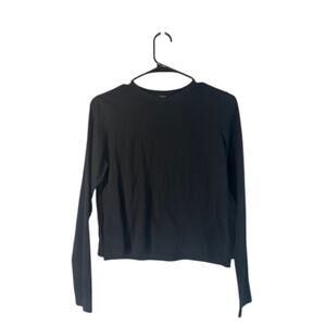 PINK Victoria’s Secret Women’s Black Long Sleeve Crew Neck Casual T-Shirt Size S